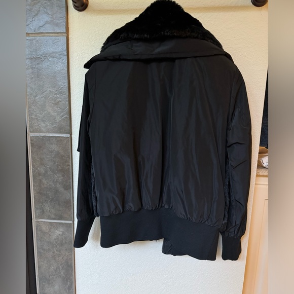 Front Row Shop Faux Fur Bomber with Double Zipper - Picture 3 of 6